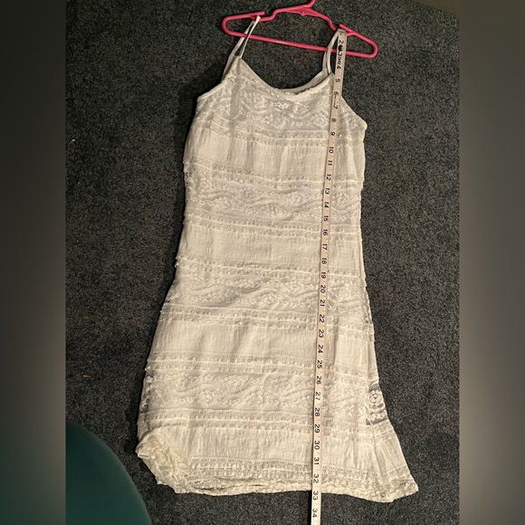 White Lace Strap Dress - Picture 2 of 3